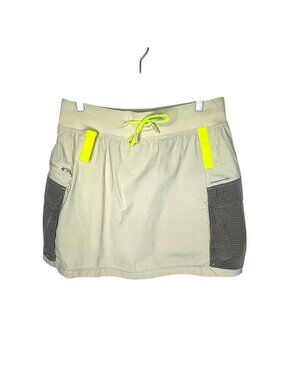 Lululemon Tan Hiking Skirt Skort, High-Rise, Cargo Pockets, Size Medium